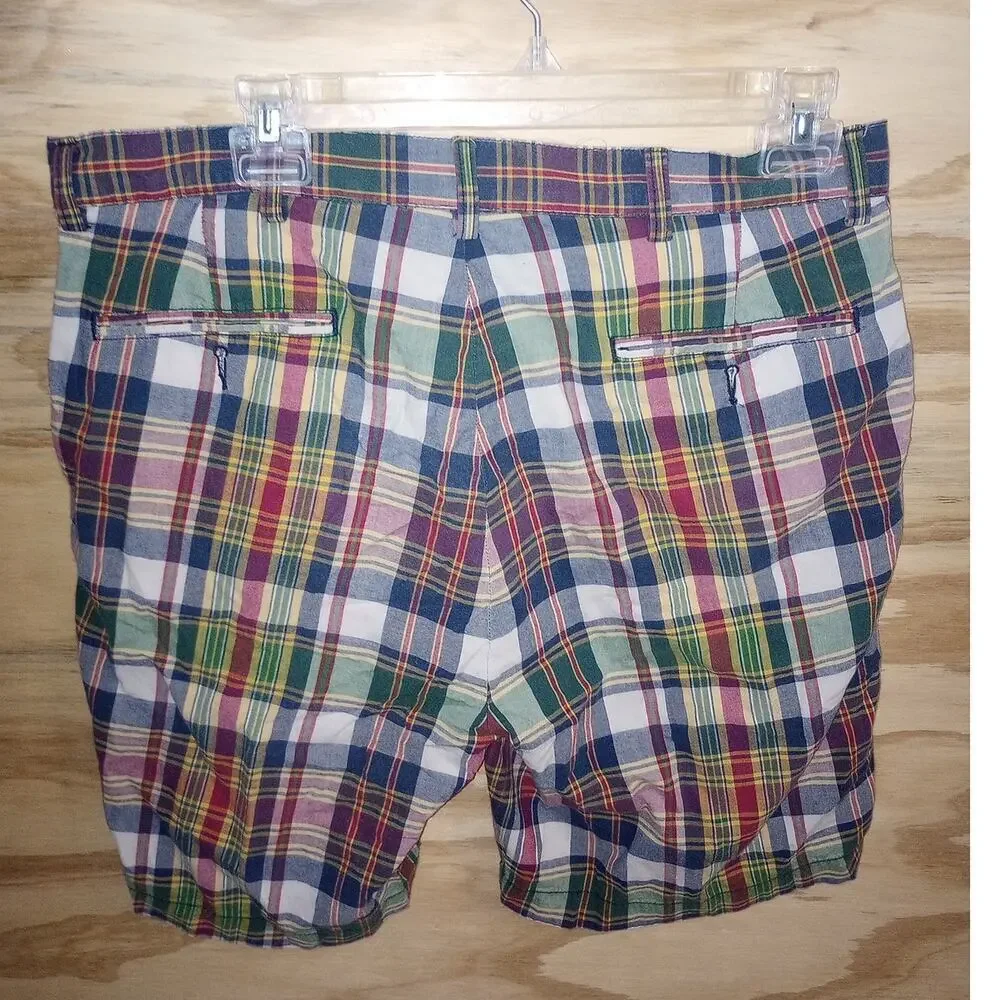 2/$30 Men's Ralph Lauren Prospect Plaid Shorts‎ 34 Vintage Madas Y2k